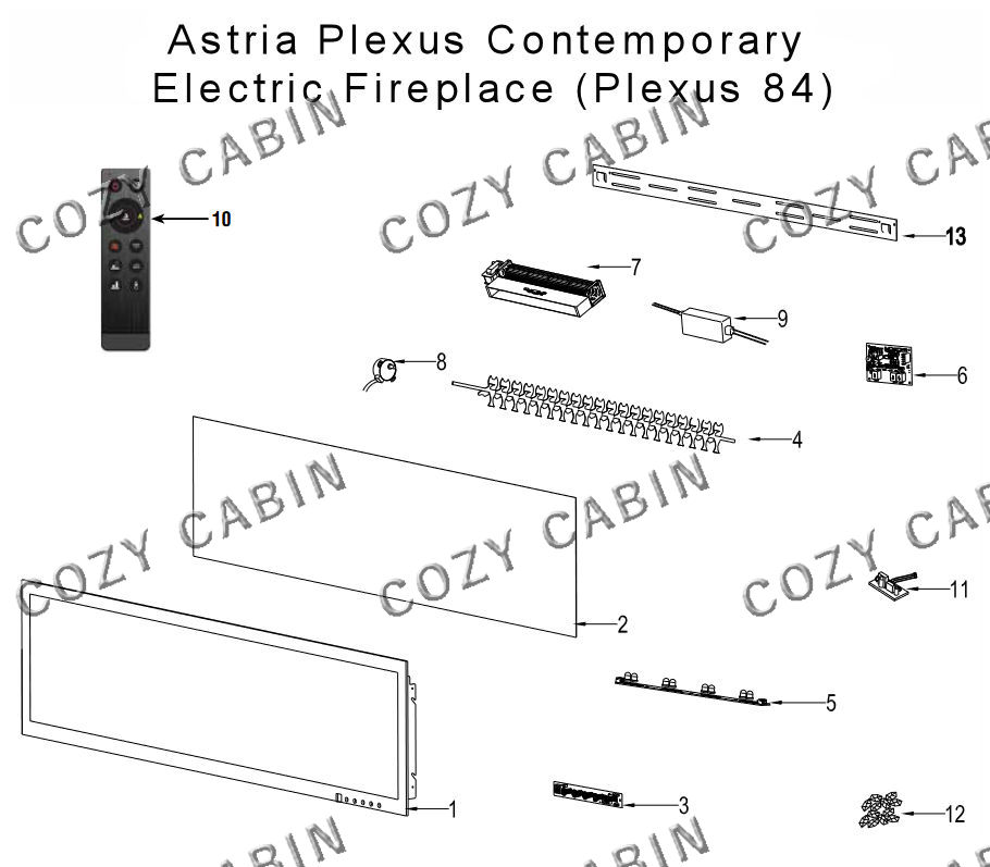 Astria Plexus Contemporary Electric Fireplace (Plexus 84) #Plexus84
